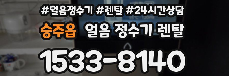 승주읍 얼음 정수기 렌탈