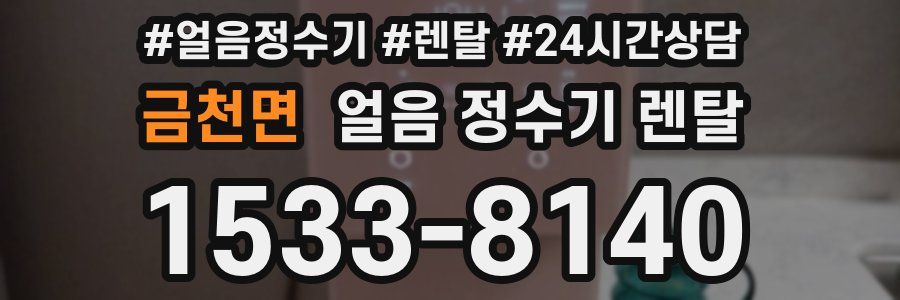 금천면 얼음 정수기 렌탈