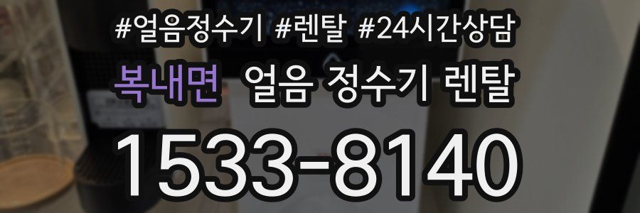 복내면 얼음 정수기 렌탈