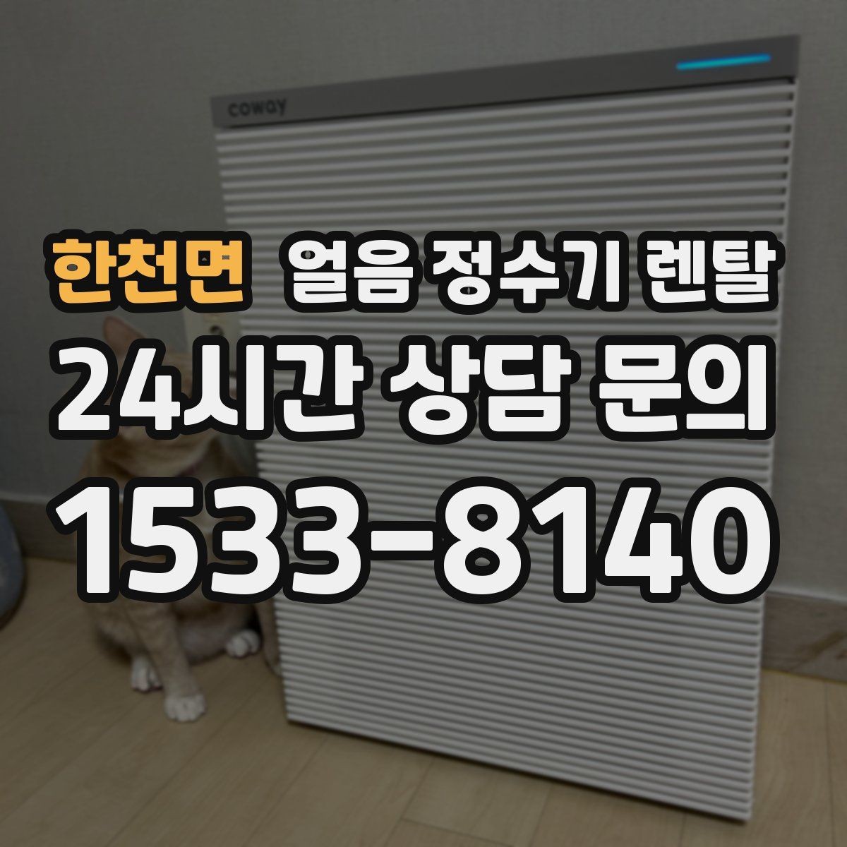 한천면 얼음 정수기 렌탈 텀블러에 얼음 받기 좋은 높이 선택