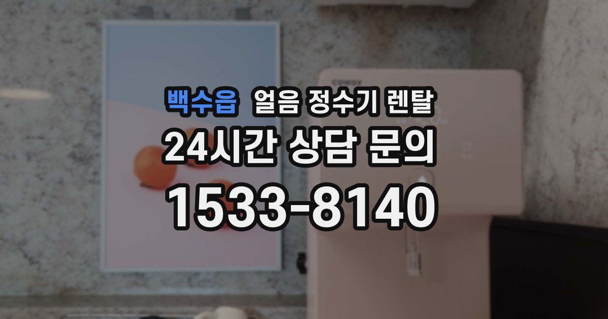 백수읍 얼음 정수기 렌탈