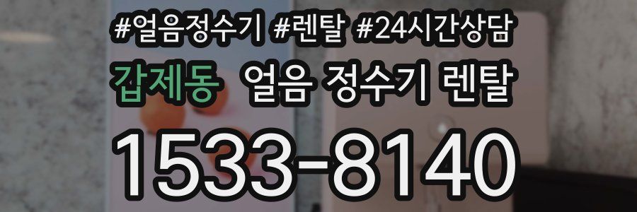 갑제동 얼음 정수기 렌탈