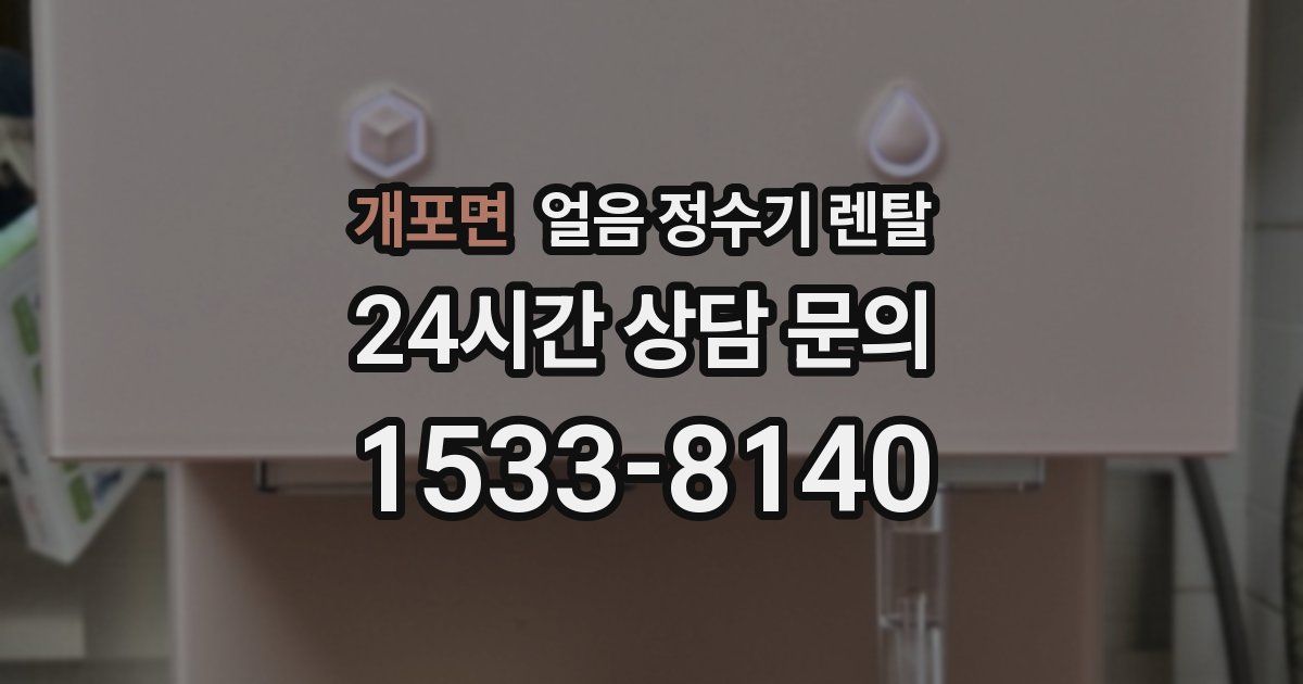 개포면 얼음 정수기 렌탈