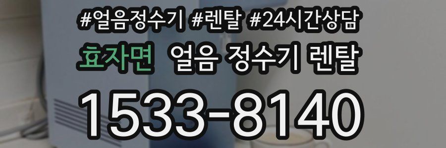 효자면 얼음 정수기 렌탈