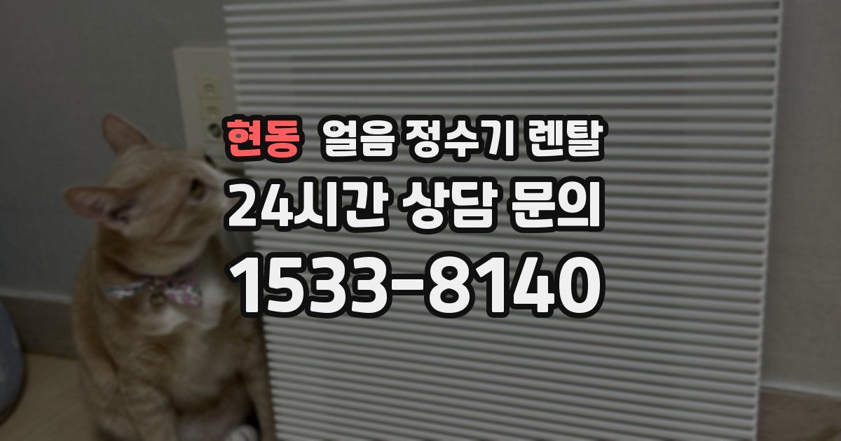 현동 얼음 정수기 렌탈