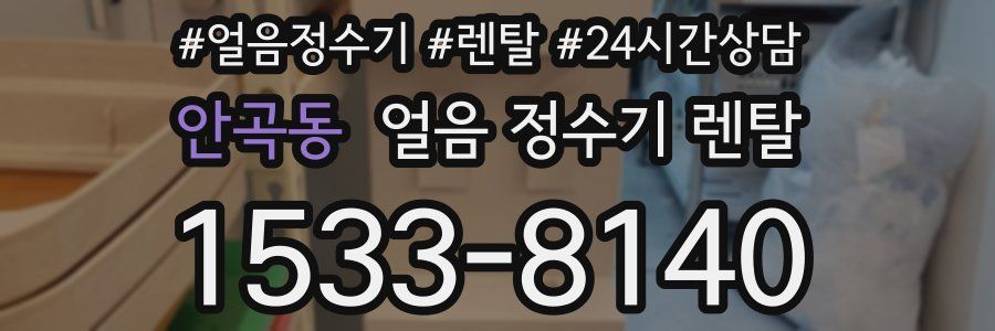 안곡동 얼음 정수기 렌탈