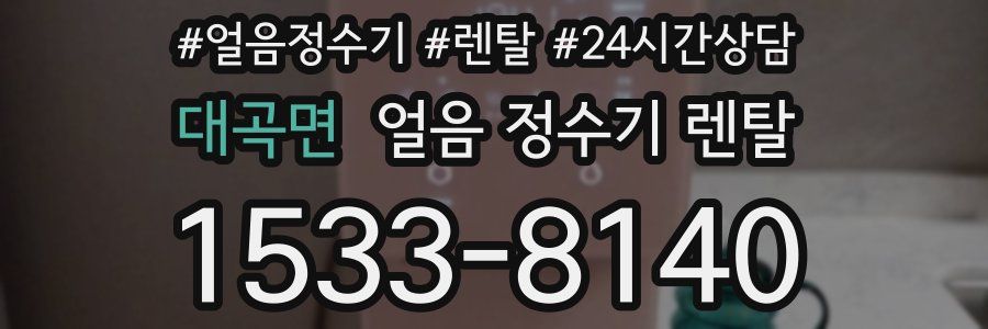 대곡면 얼음 정수기 렌탈