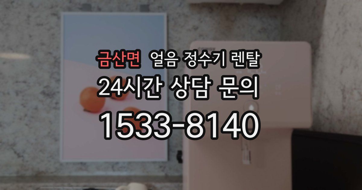 금산면 얼음 정수기 렌탈