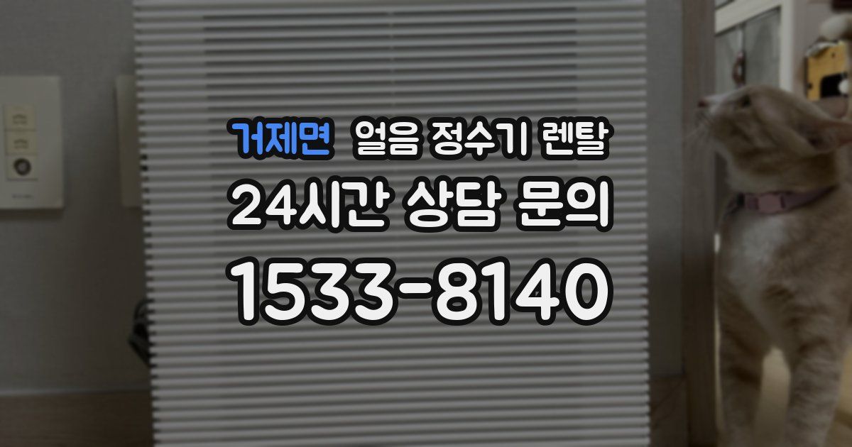 거제면 얼음 정수기 렌탈