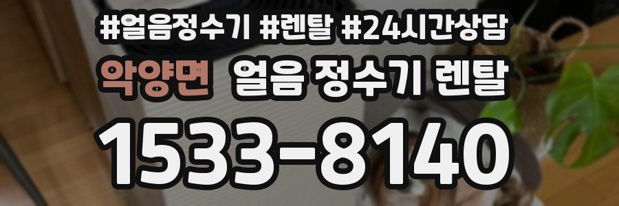 악양면 얼음 정수기 렌탈