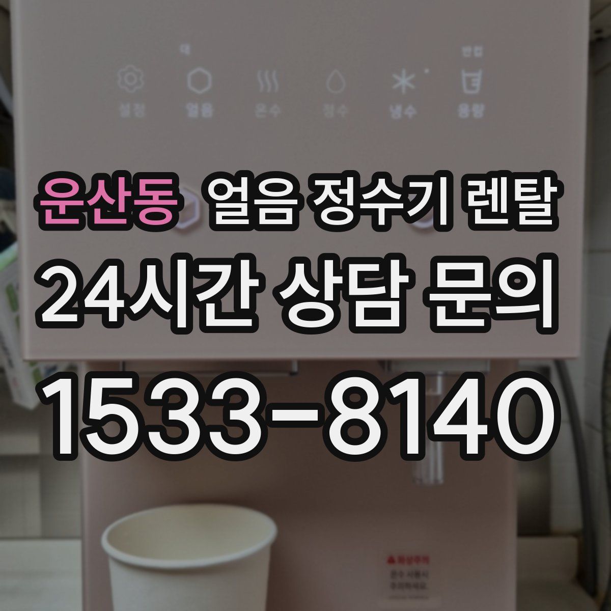 운산동 얼음 정수기 렌탈