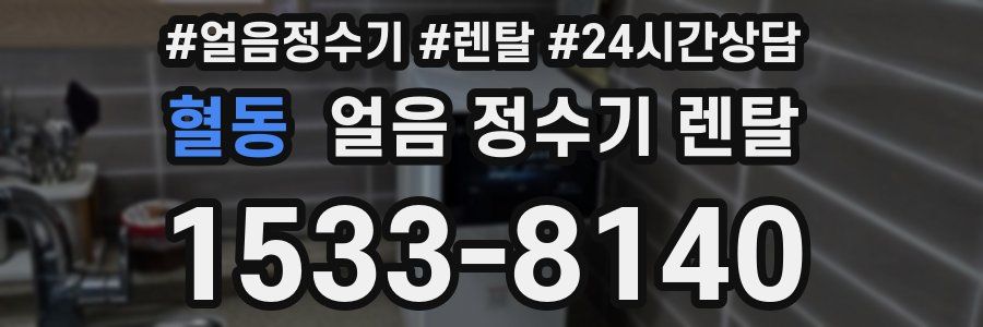 혈동 얼음 정수기 렌탈