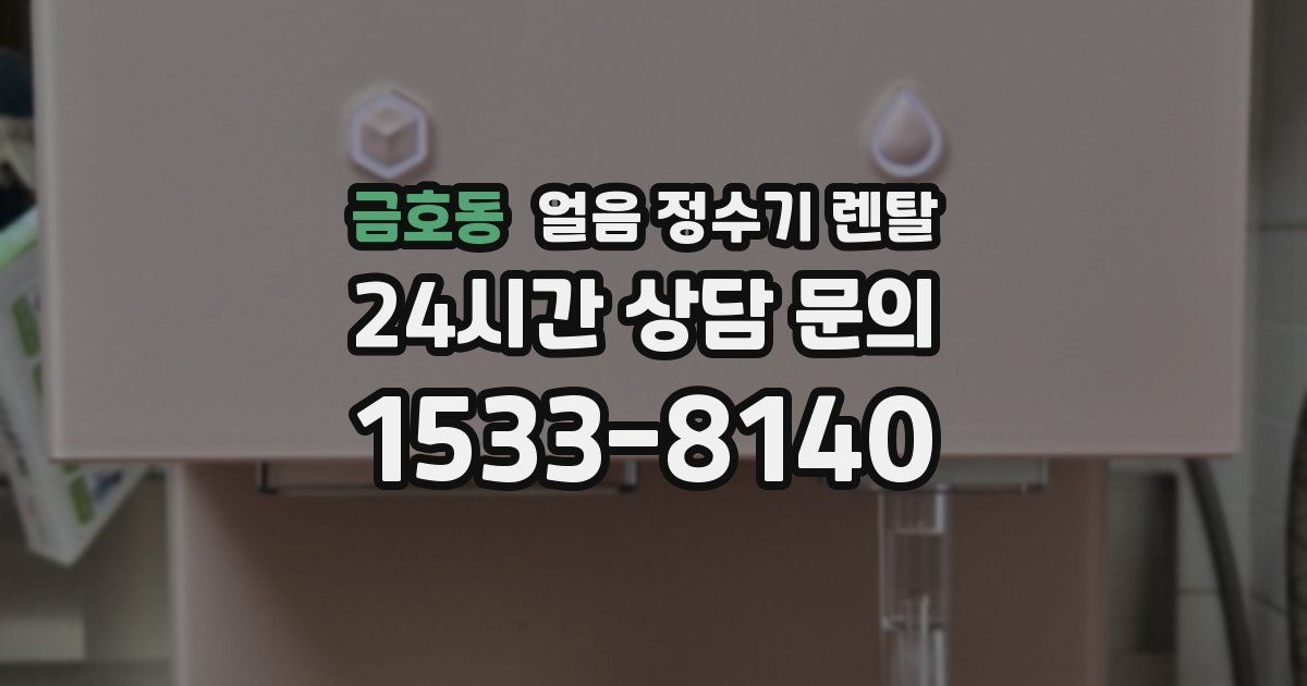 금호동 얼음 정수기 렌탈