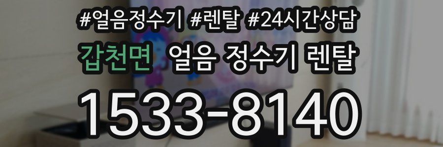 갑천면 얼음 정수기 렌탈