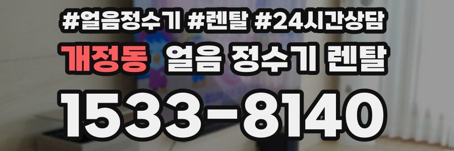 개정동 얼음 정수기 렌탈