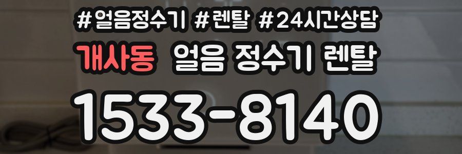 개사동 얼음 정수기 렌탈