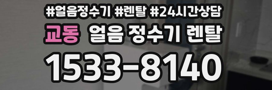 교동 얼음 정수기 렌탈