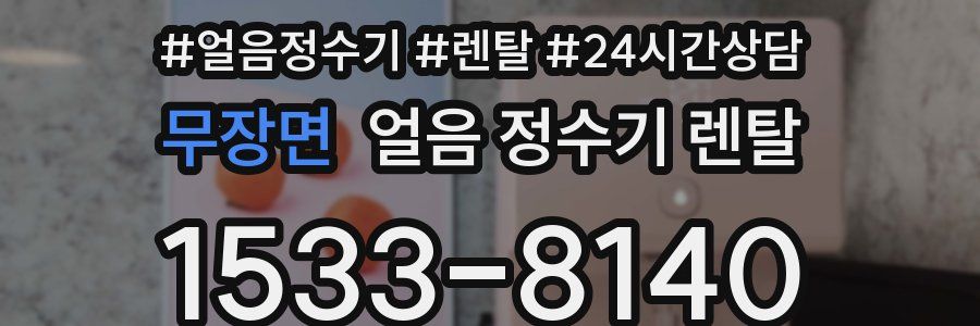 무장면 얼음 정수기 렌탈