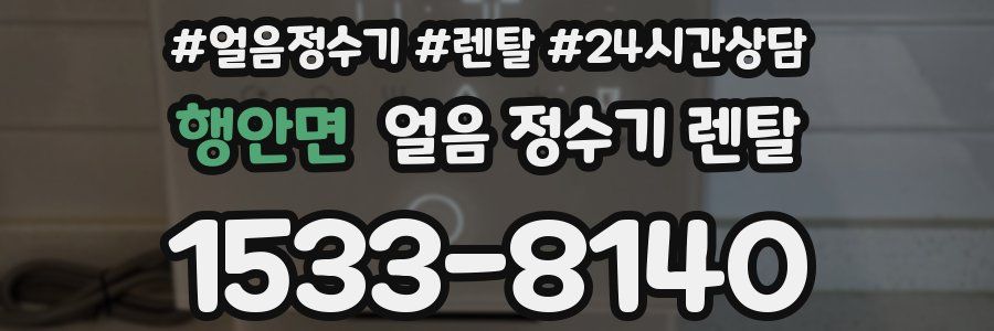 행안면 얼음 정수기 렌탈