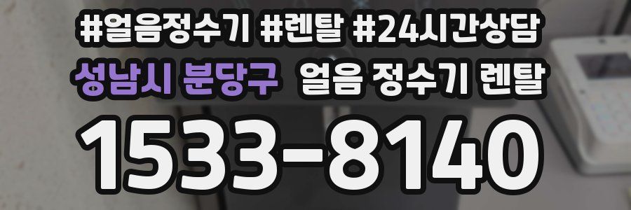 성남시 분당구 얼음 정수기 렌탈