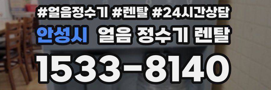 안성시 얼음 정수기 렌탈
