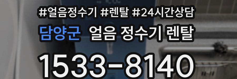 담양군 얼음 정수기 렌탈