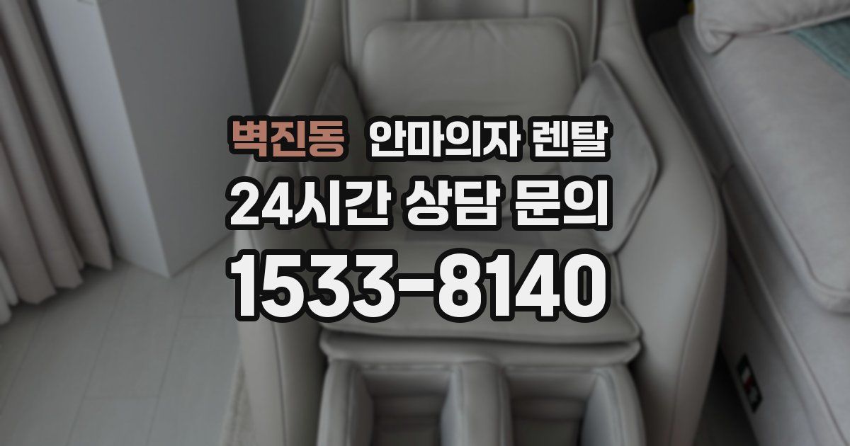 벽진동 안마의자 렌탈