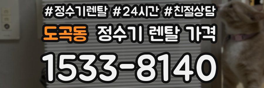 도곡동 정수기 렌탈 가격