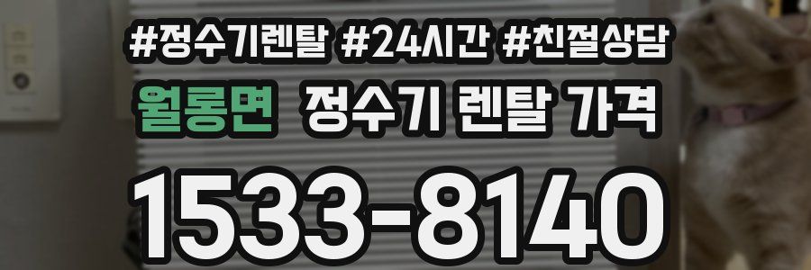 월롱면 정수기 렌탈 가격