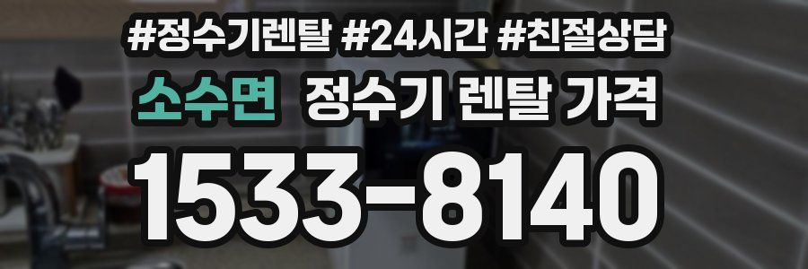 소수면 정수기 렌탈 가격