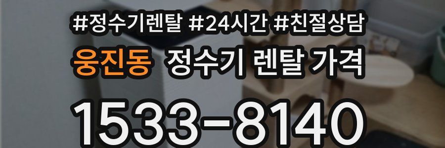 웅진동 정수기 렌탈 가격