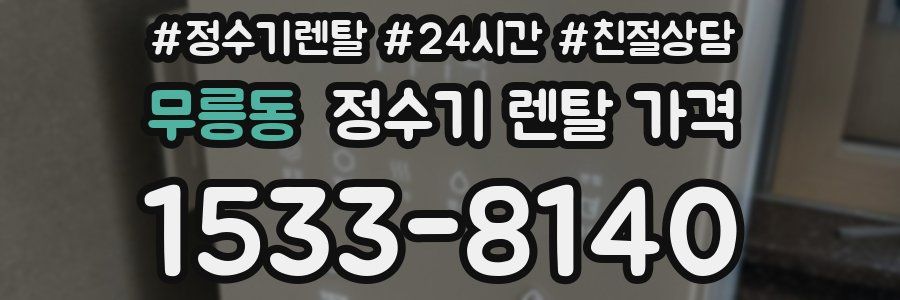 무릉동 정수기 렌탈 가격