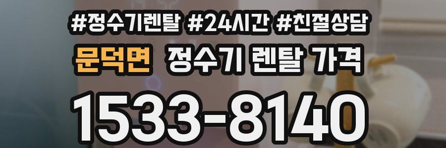 문덕면 정수기 렌탈 가격