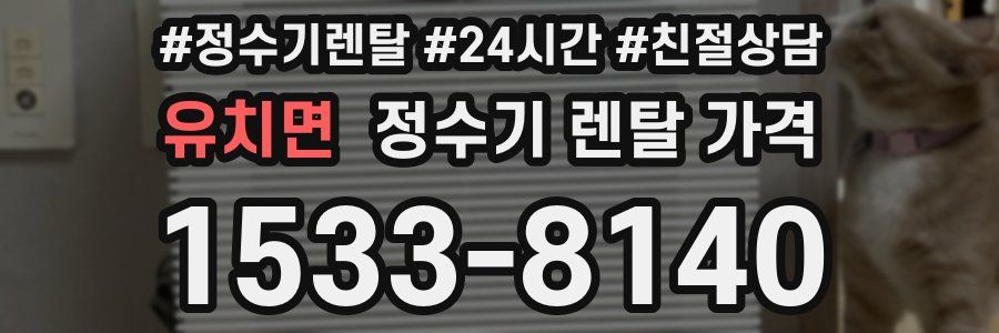 유치면 정수기 렌탈 가격