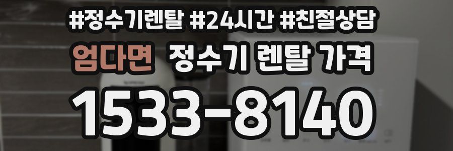 엄다면 정수기 렌탈 가격