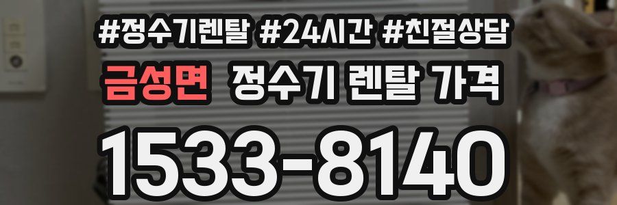 금성면 정수기 렌탈 가격