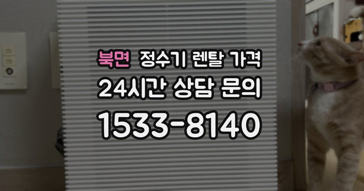 북면 정수기 렌탈 가격