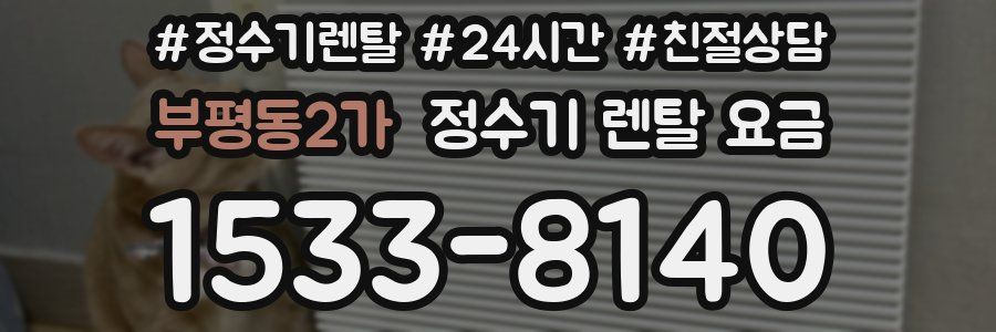부평동2가 정수기 렌탈 요금