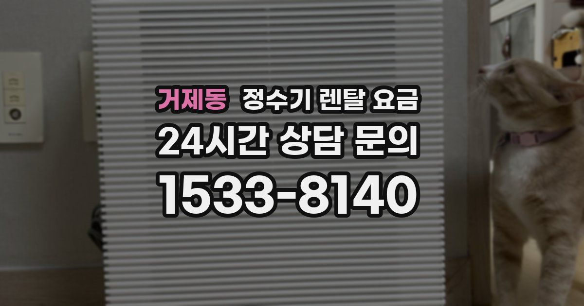 거제동 정수기 렌탈 요금
