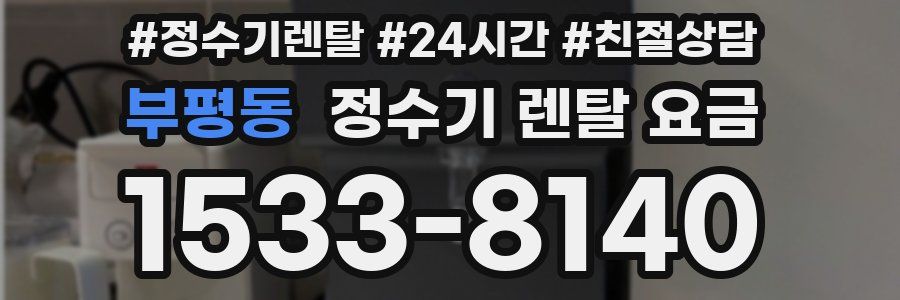 부평동 정수기 렌탈 요금