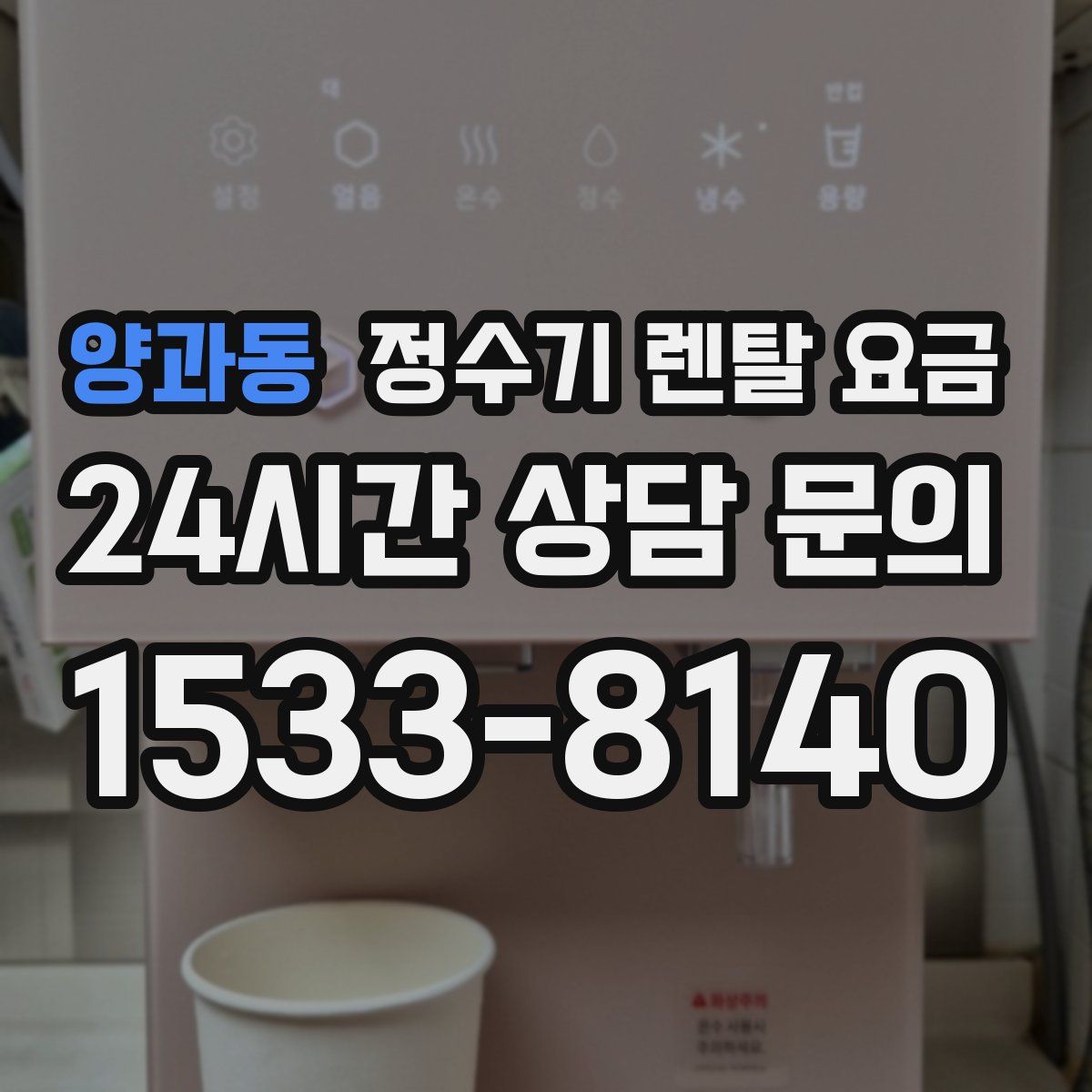 양과동 정수기 렌탈 요금