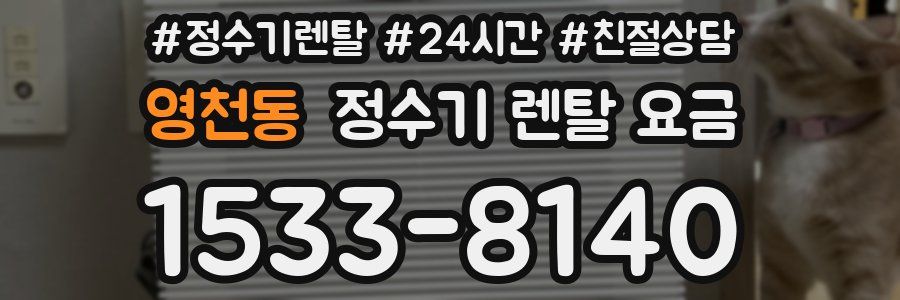 영천동 정수기 렌탈 요금