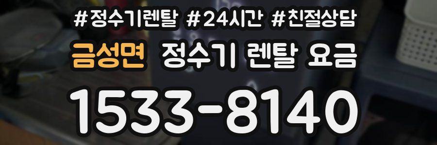 금성면 정수기 렌탈 요금