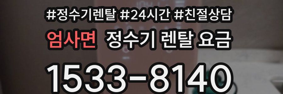 엄사면 정수기 렌탈 요금