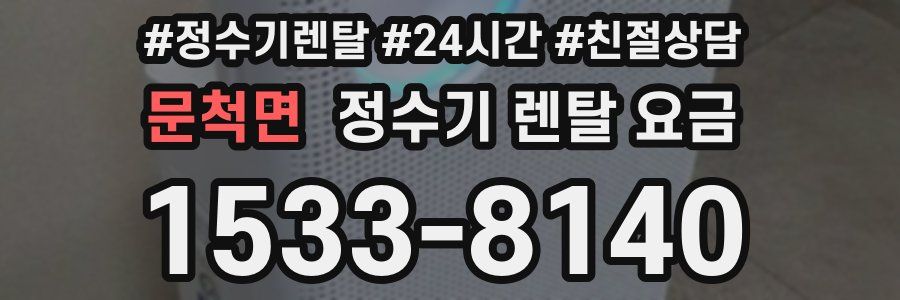 문척면 정수기 렌탈 요금