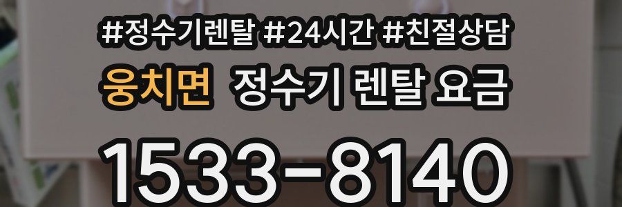 웅치면 정수기 렌탈 요금