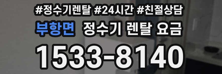 부항면 정수기 렌탈 요금