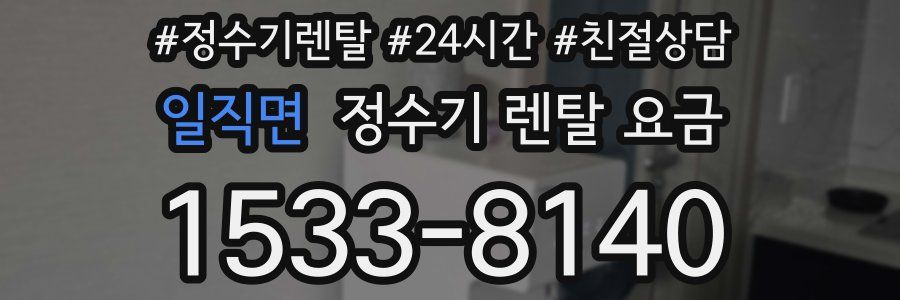 일직면 정수기 렌탈 요금