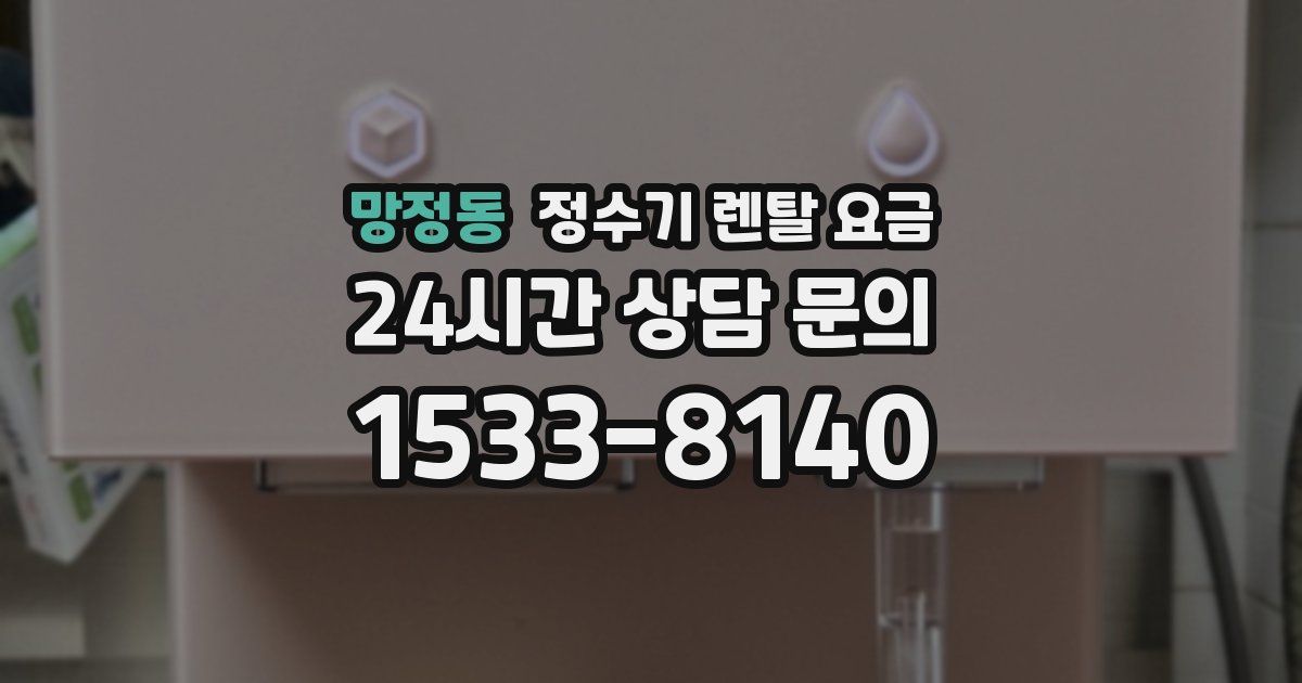 망정동 정수기 렌탈 요금