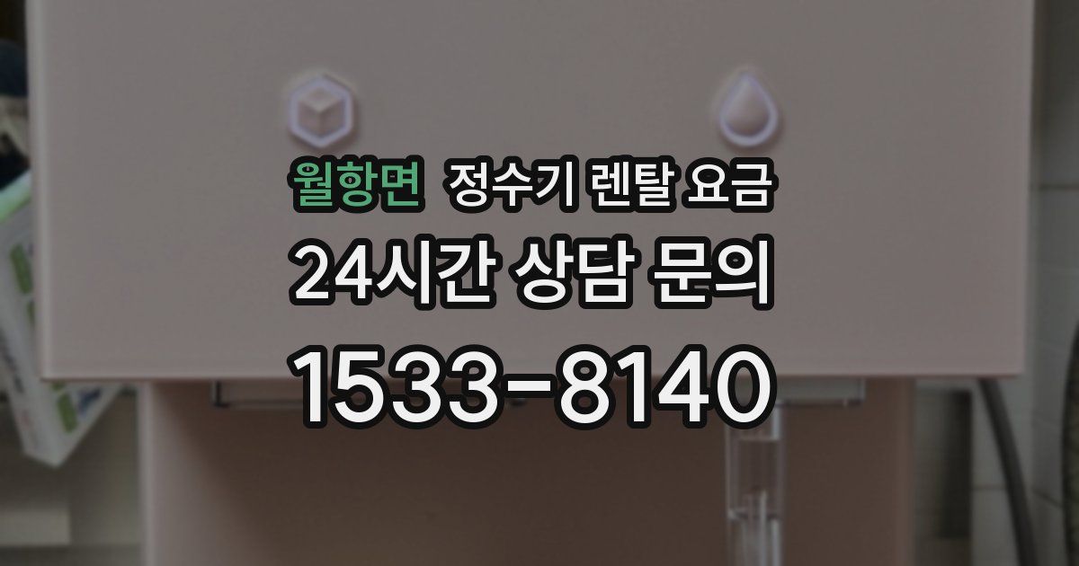 월항면 정수기 렌탈 요금